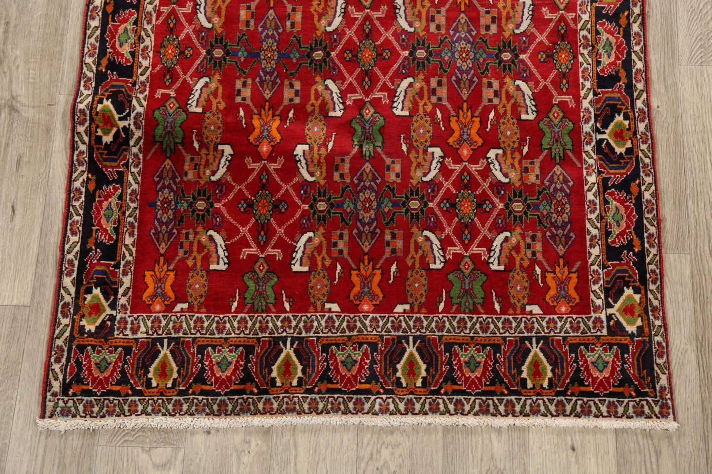 Vintage Vegetable Dye Kashkoli Persian Red Area Rug 3x5