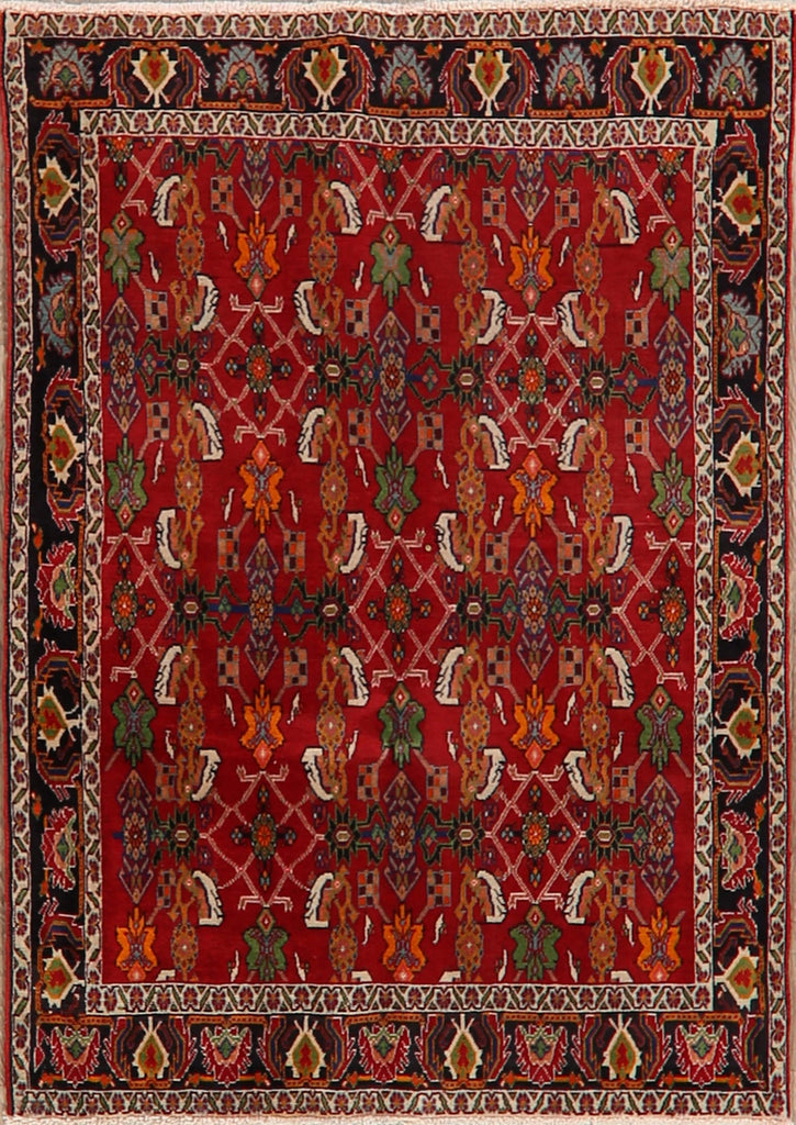 Vintage Vegetable Dye Kashkoli Persian Red Area Rug 3x5