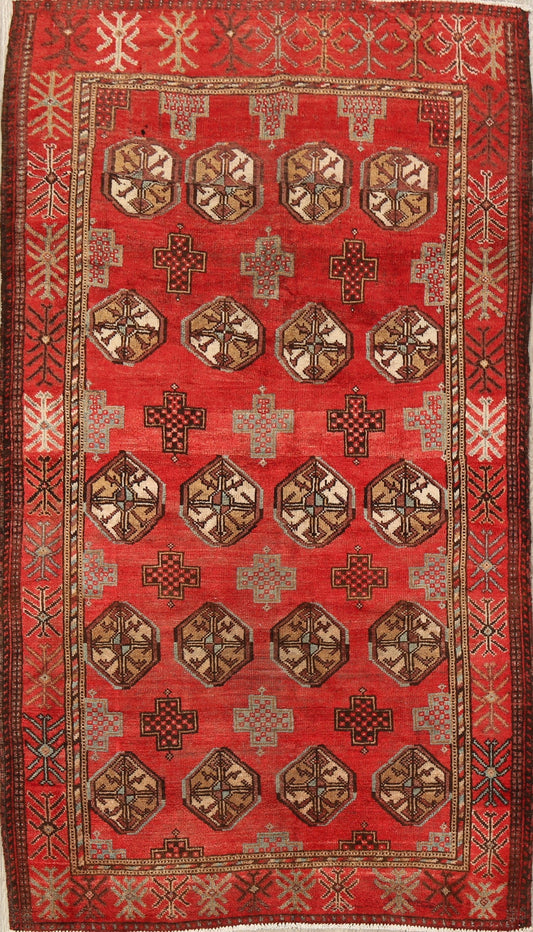 Antique Geometric Balouch Persian Area Rug 4x7