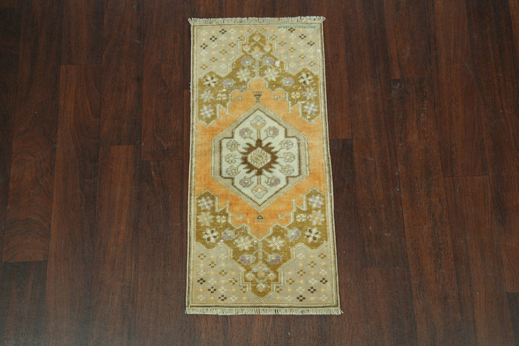 Vintage Geometric Anatolian Turkish Area Rug 2x3