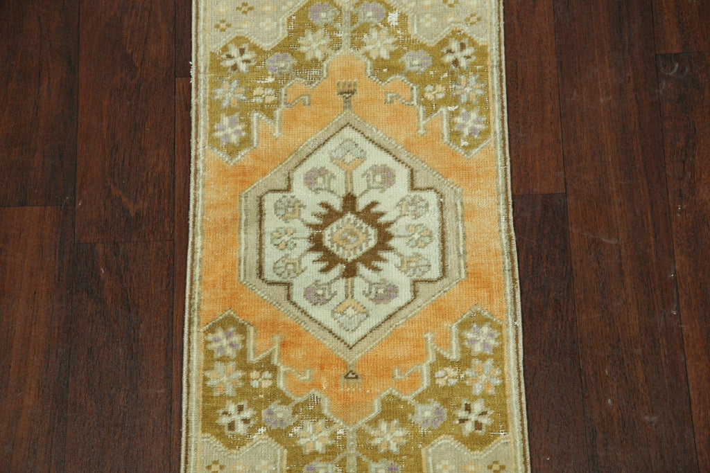 Vintage Geometric Anatolian Turkish Area Rug 2x3