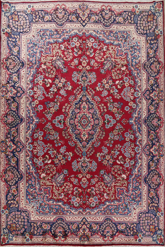 Floral Red Yazd Persian Area Rug 10x13