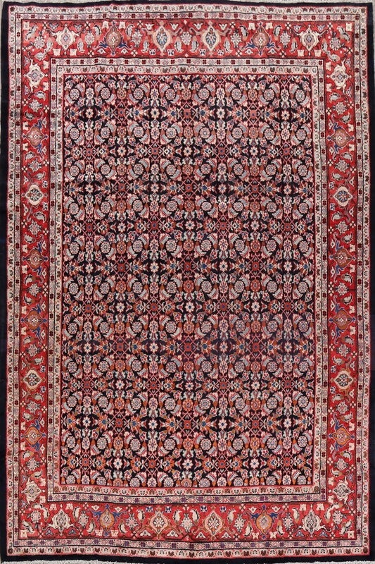 Vintage All-Over Geometric Sarouk Persian Area Rug 9x12