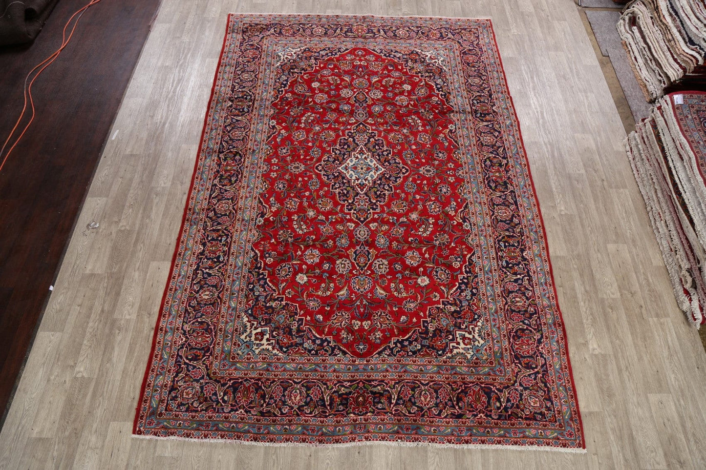 Traditional Floral Red Kashan Persian Area Rug 8x12