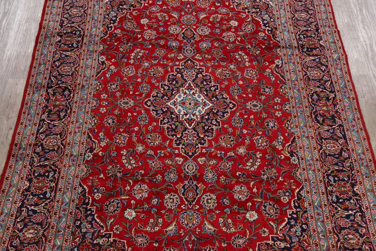 Traditional Floral Red Kashan Persian Area Rug 8x12