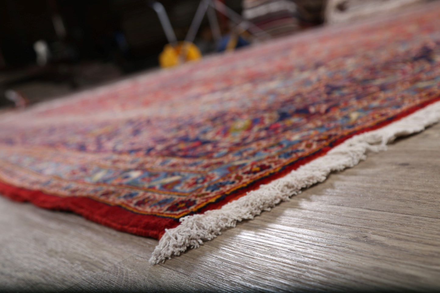 Vintage Floral Red Kashan Persian Area Rug 10x13