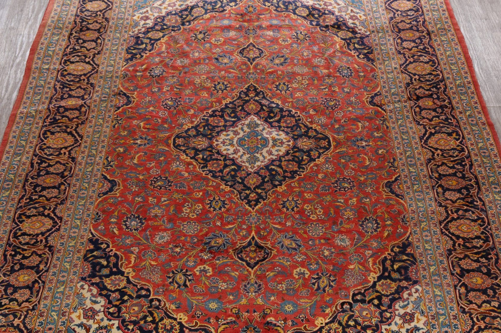 Traditional Floral Kashan Persian Area Rug 10x13