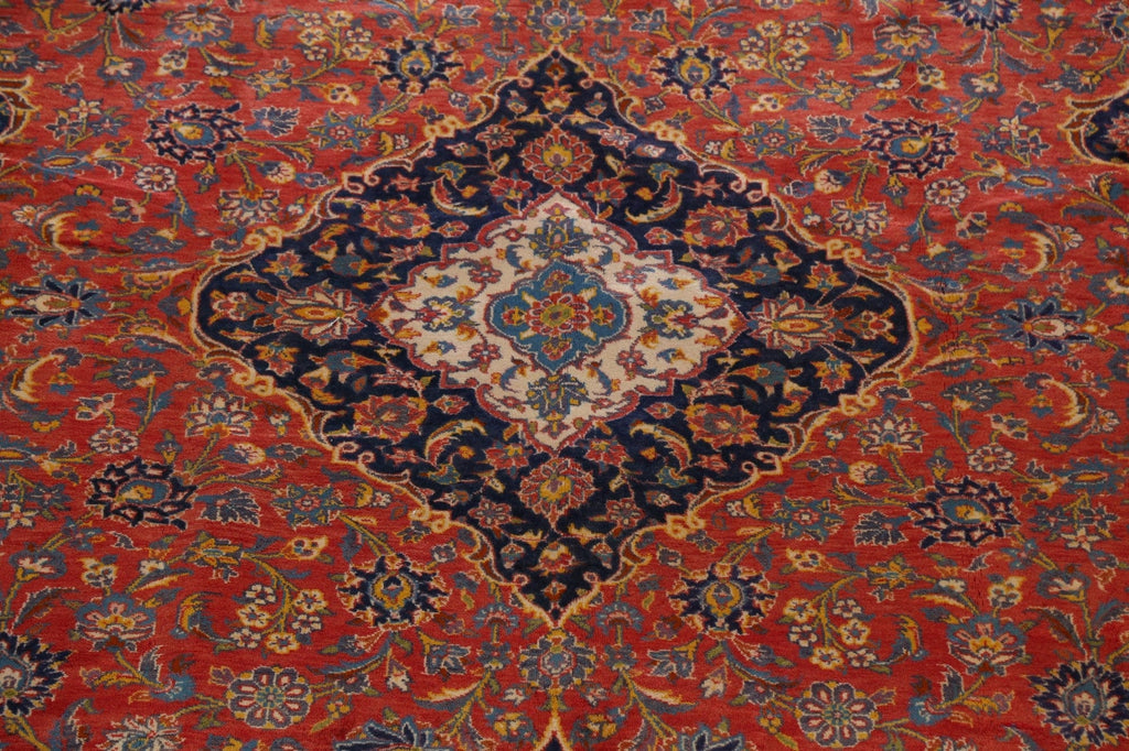 Traditional Floral Kashan Persian Area Rug 10x13