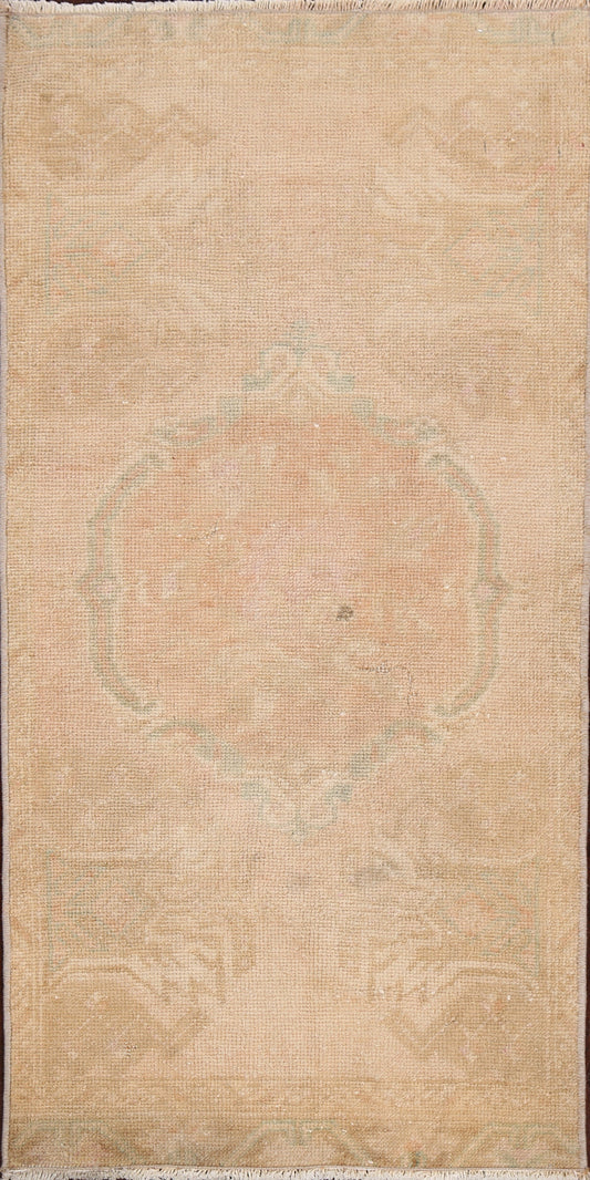 Muted Pale Orange Anatolian Turkish Area Rug 2x3