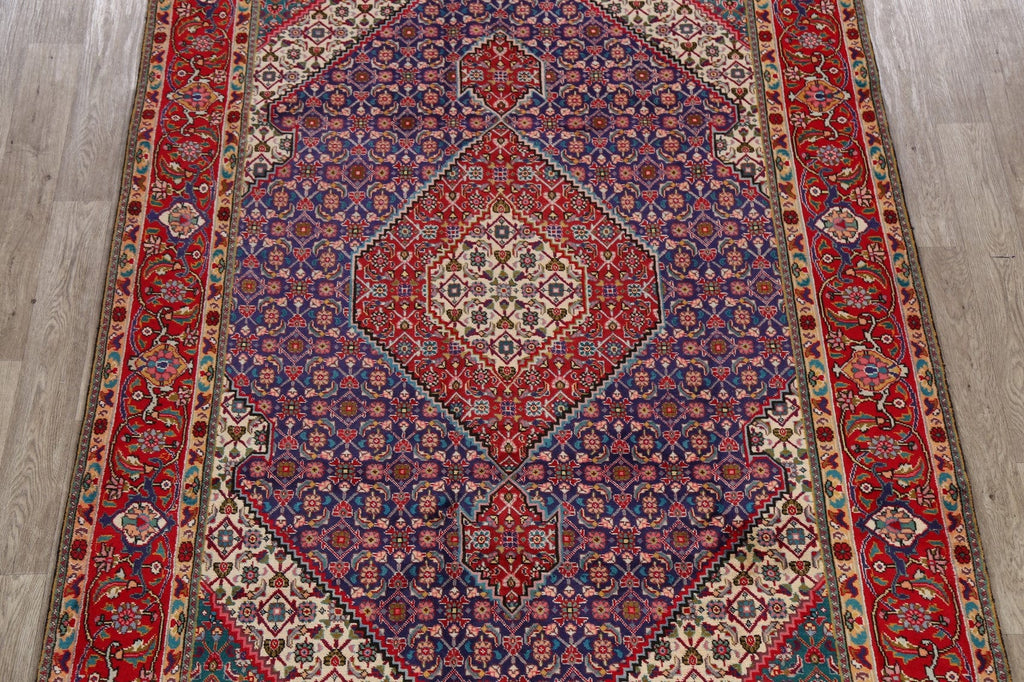 Geometric Blue Tabriz Persian Area Rug 7x10