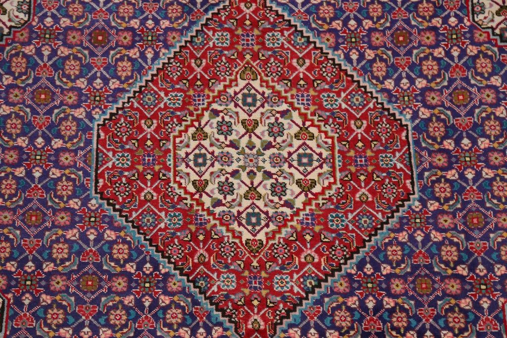 Geometric Blue Tabriz Persian Area Rug 7x10