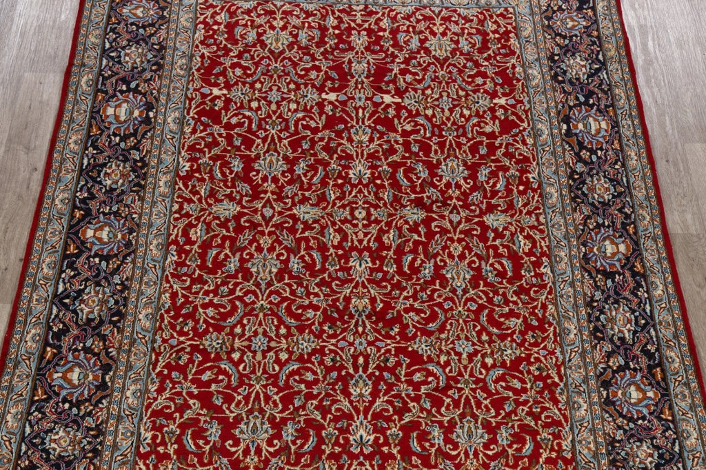 All-Over Floral Red Kerman Persian Area Rug 7x10