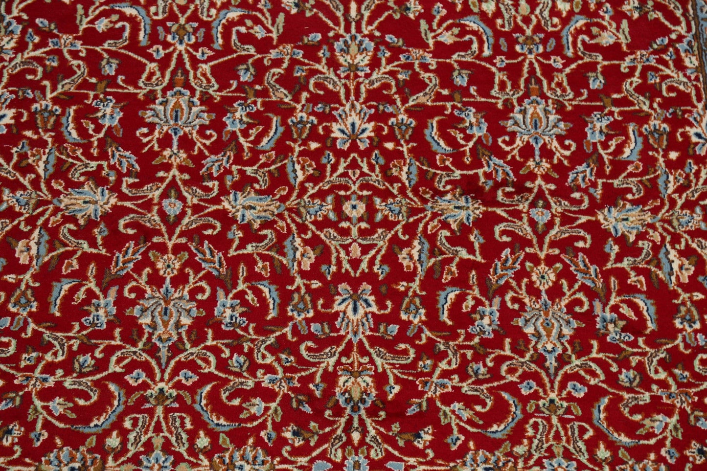 All-Over Floral Red Kerman Persian Area Rug 7x10