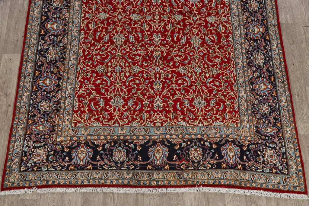 All-Over Floral Red Kerman Persian Area Rug 7x10