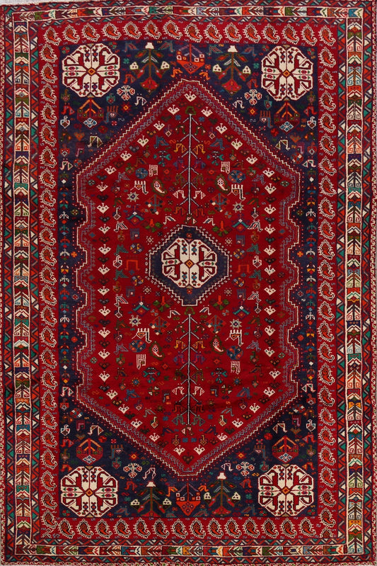 Tribal Geometric Shiraz Persian Area Rug 6x10