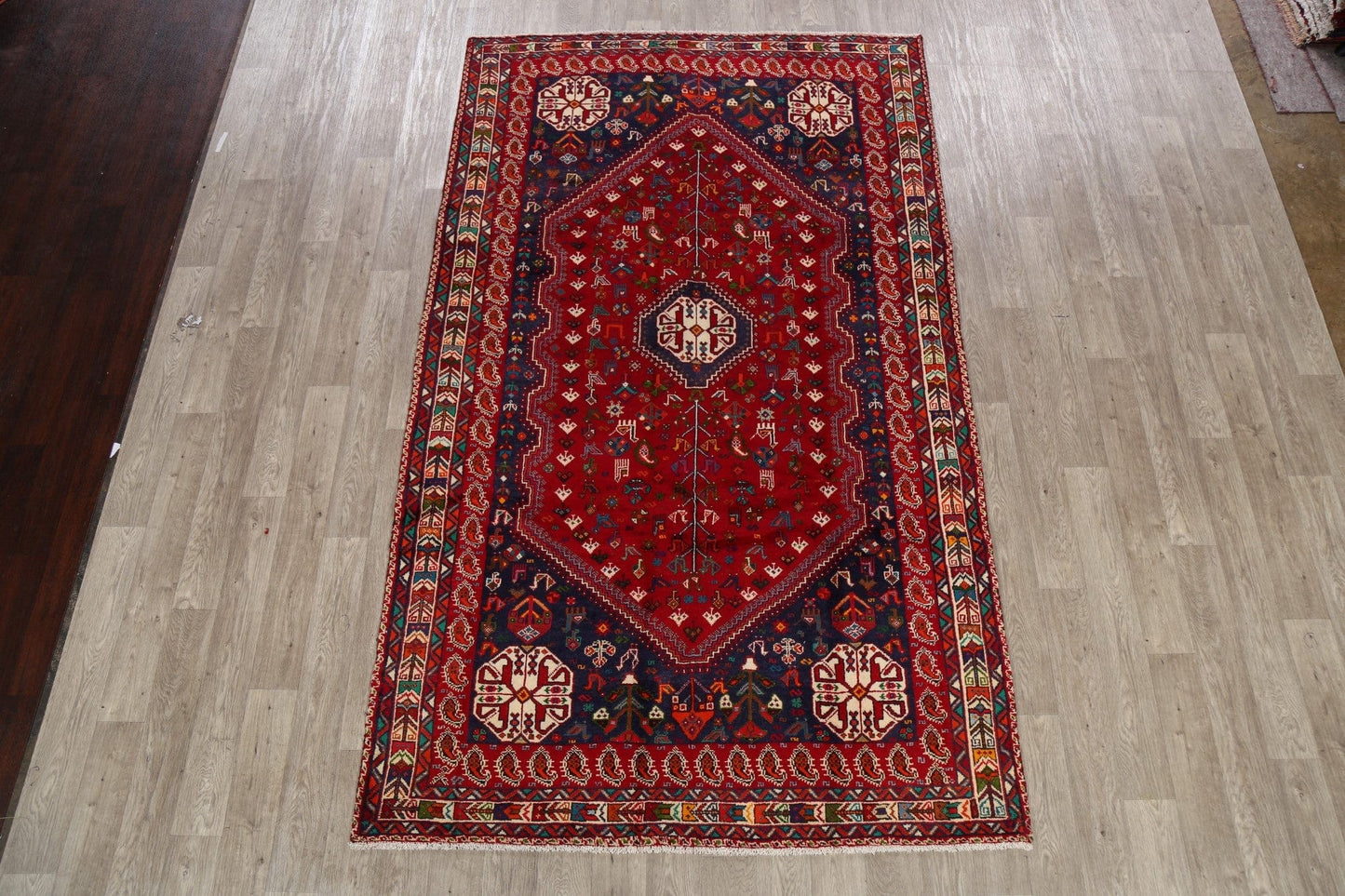 Tribal Geometric Shiraz Persian Area Rug 6x10