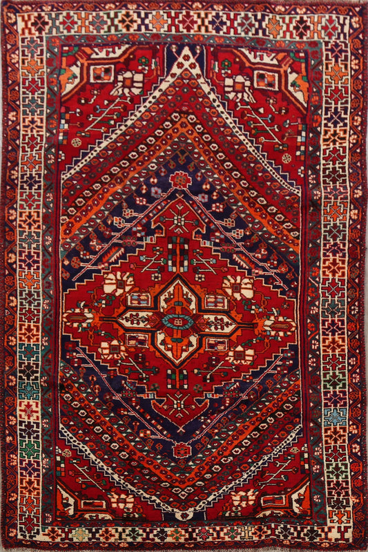 Tribal Geometric Kashkoli Persian Area Rug 5x9