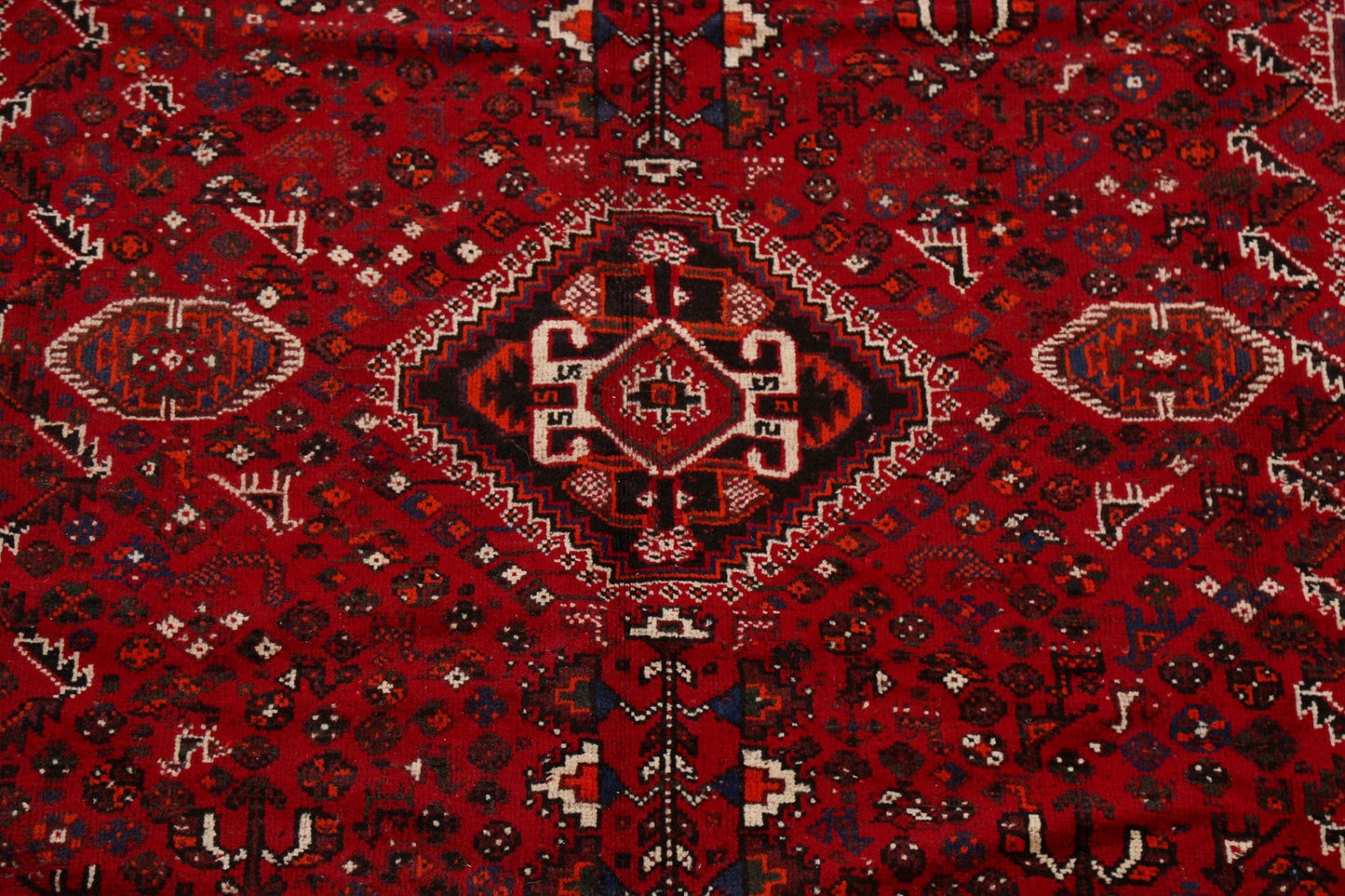 Tribal Geometric Red Shiraz Persian Area Rug 7x10