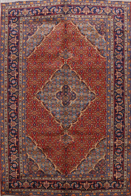 Geometric Red Ardebil Persian Area Rug 7x10