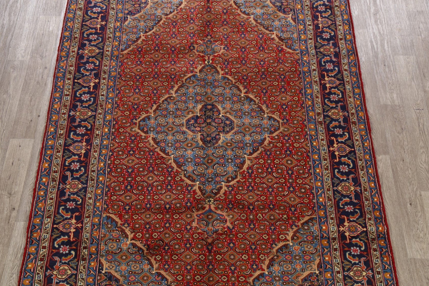 Geometric Red Ardebil Persian Area Rug 7x10