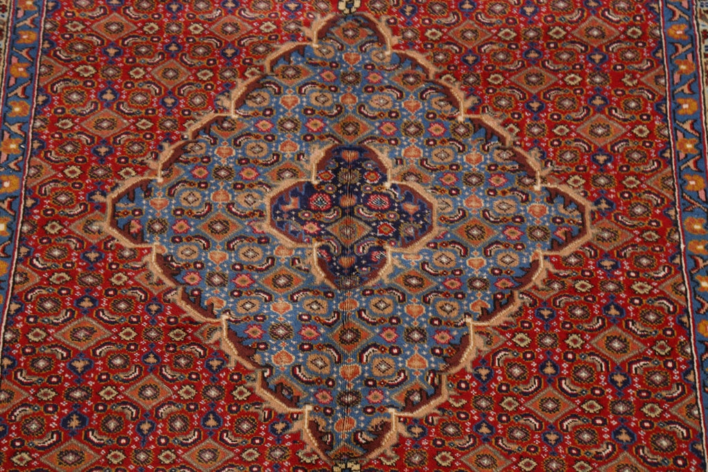 Geometric Red Ardebil Persian Area Rug 7x10