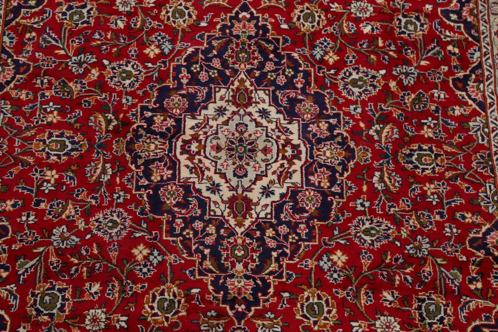 Traditional Floral Red Kashan Persian Area Rug 8x11