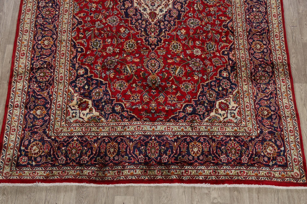 Traditional Floral Red Kashan Persian Area Rug 8x11