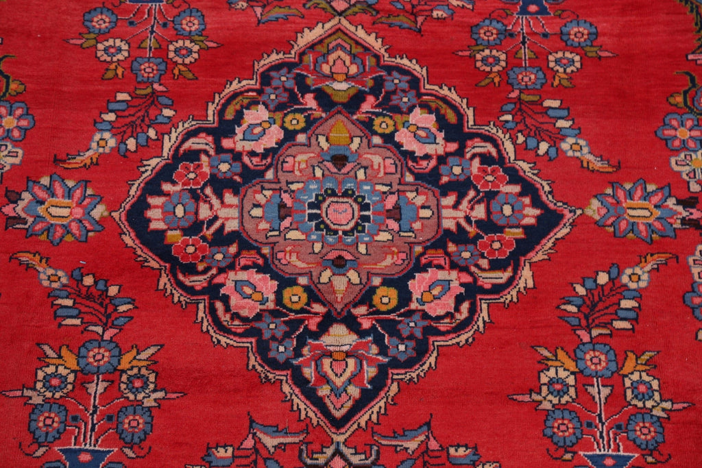 Floral Red Sarouk Persian Area Rug 7x10