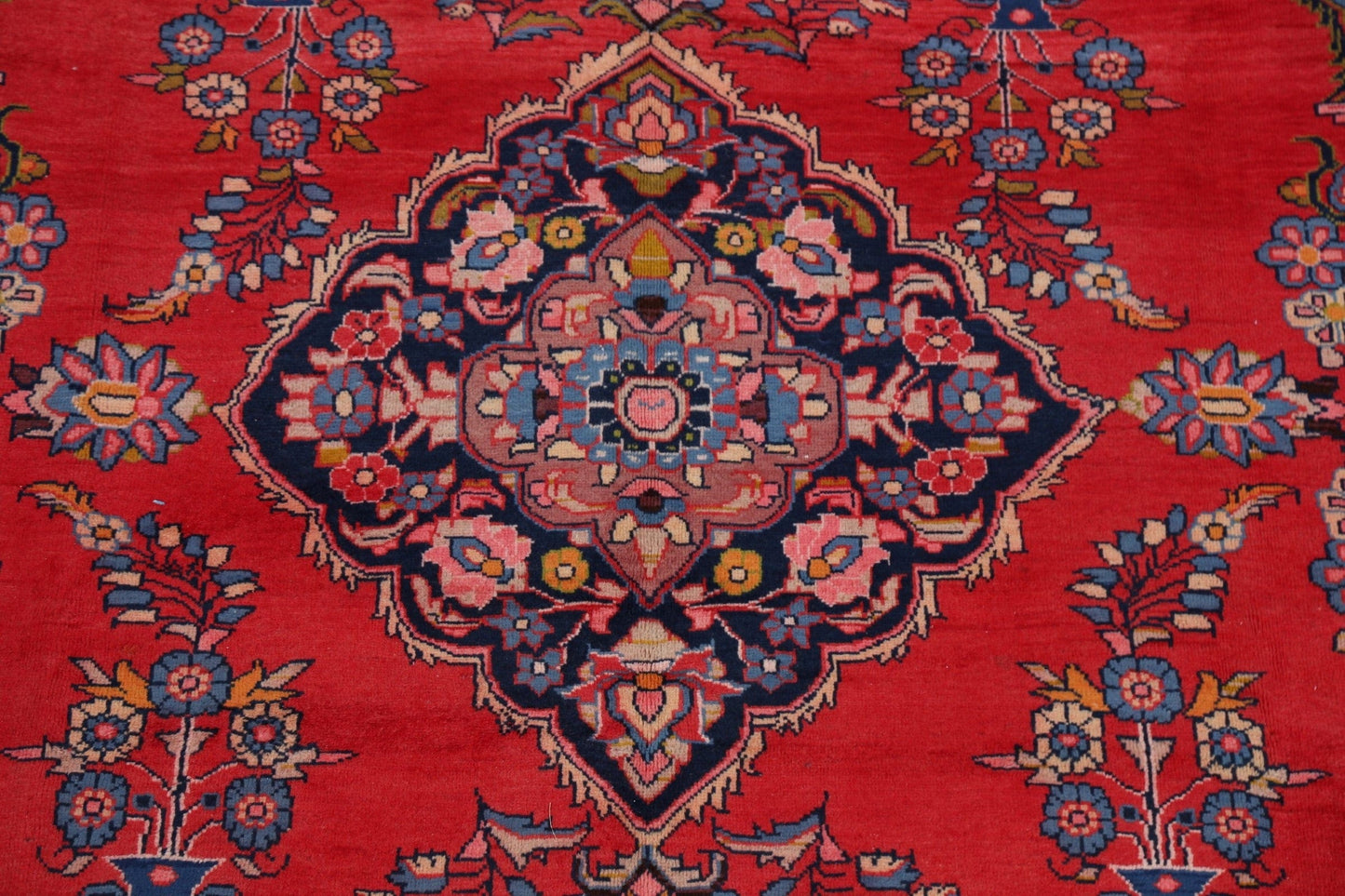 Floral Red Sarouk Persian Area Rug 7x10