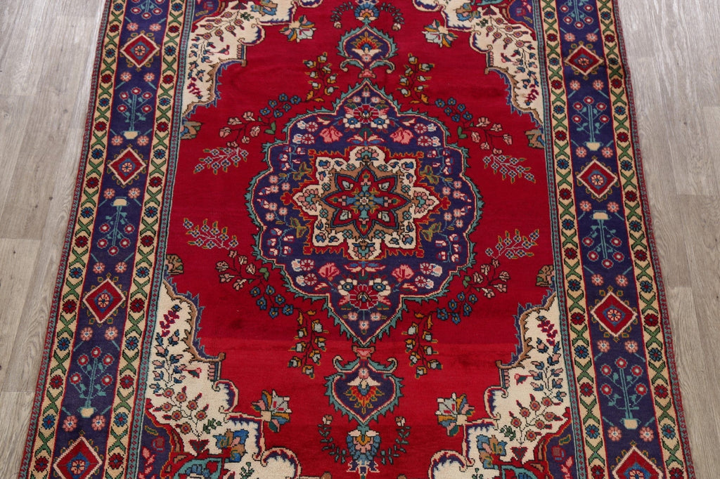 Floral Red Tabriz Persian Area Rug 7x10