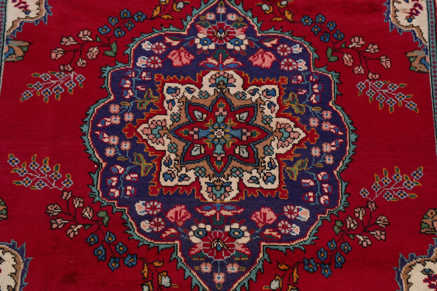 Floral Red Tabriz Persian Area Rug 7x10