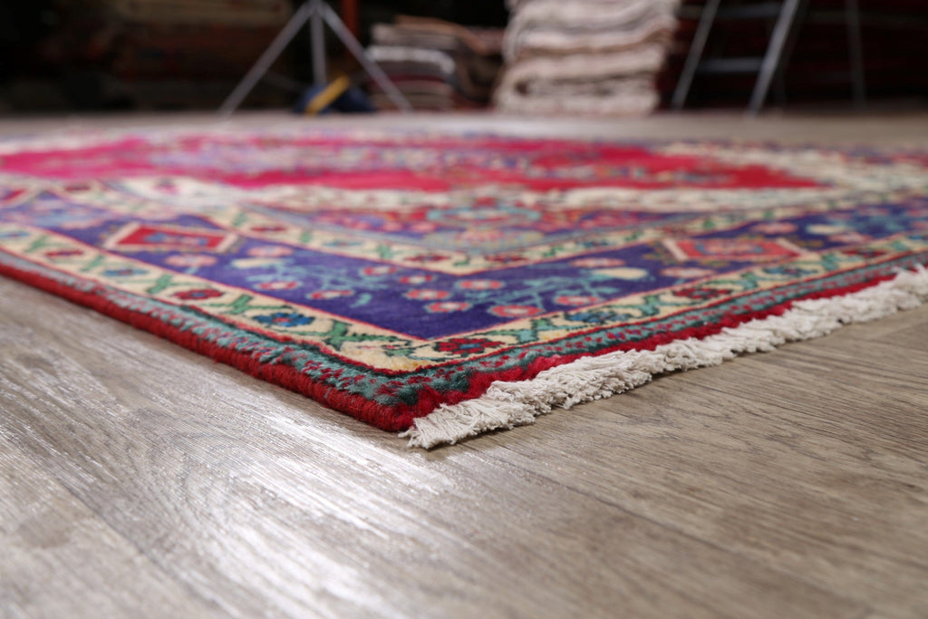 Floral Red Tabriz Persian Area Rug 7x10