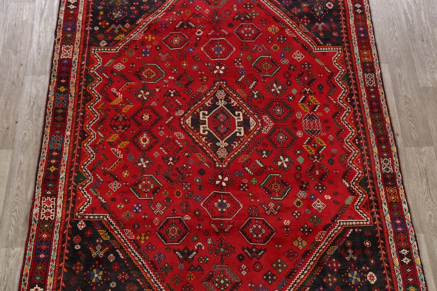 Tribal Geometric Shiraz Persian Area Rug 6x9