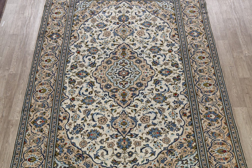 Vintage Floral Kashan Persian Area Rug 8x11