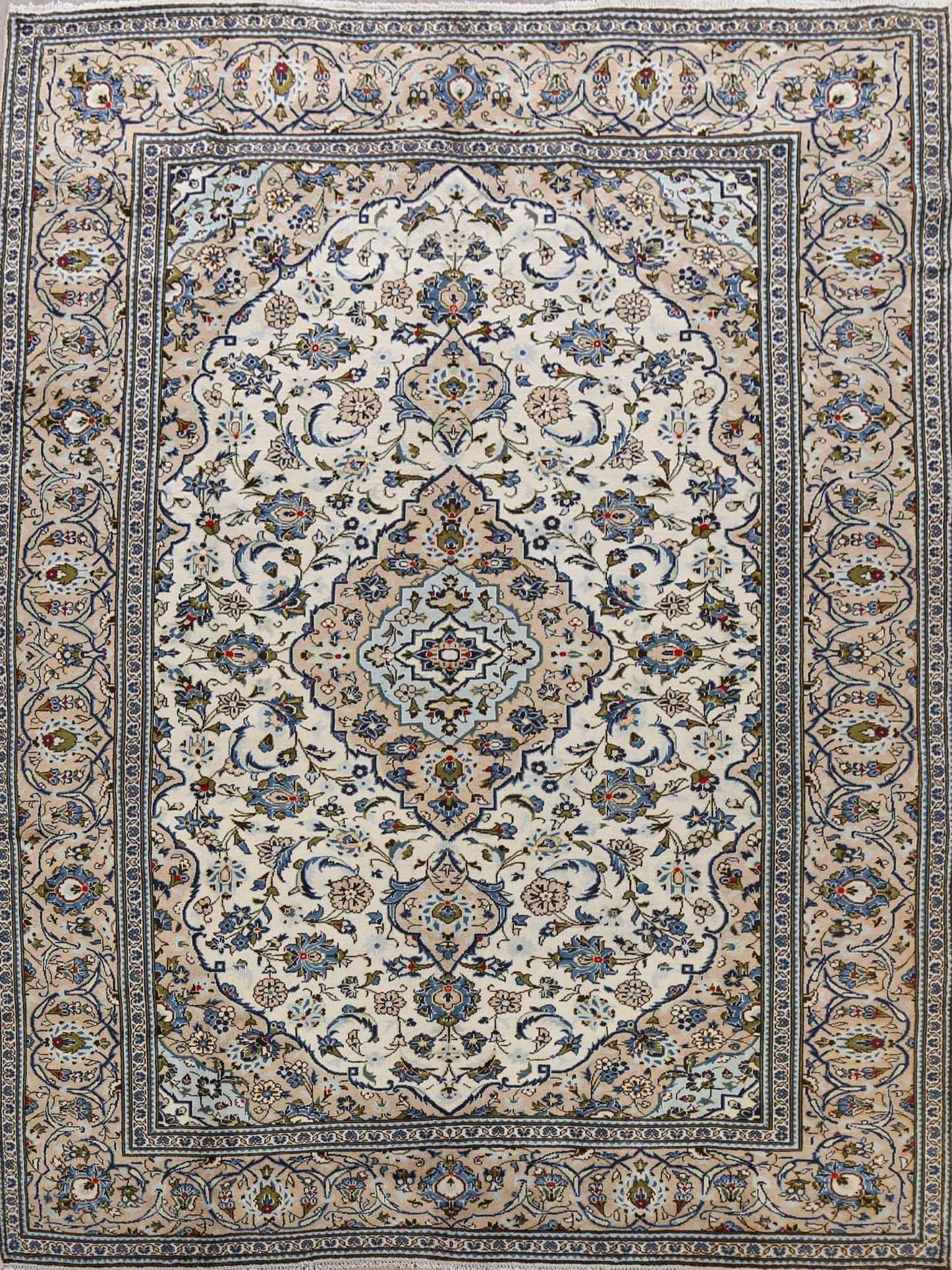 Vintage Floral Kashan Persian Area Rug 8x11