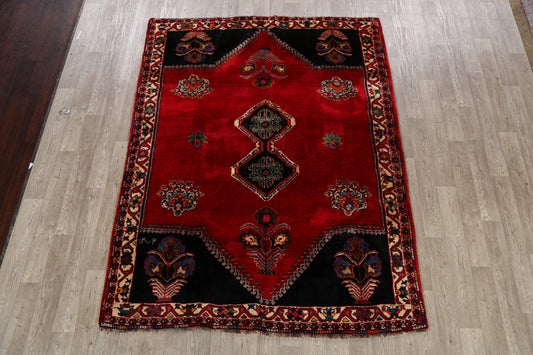 Geometric Red Shiraz Persian Area Rug 7x9