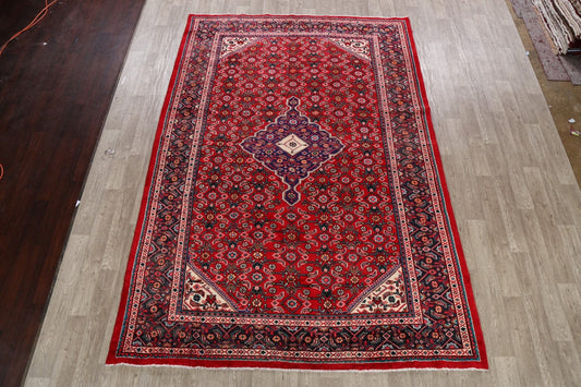 Vintage Geometric Red Sarouk Persian Area Rug 8x11