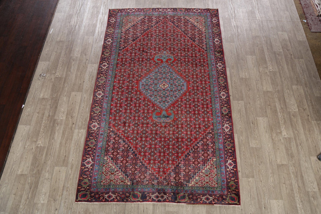 Geometric Red Ardebil Persian Area Rug 6x10