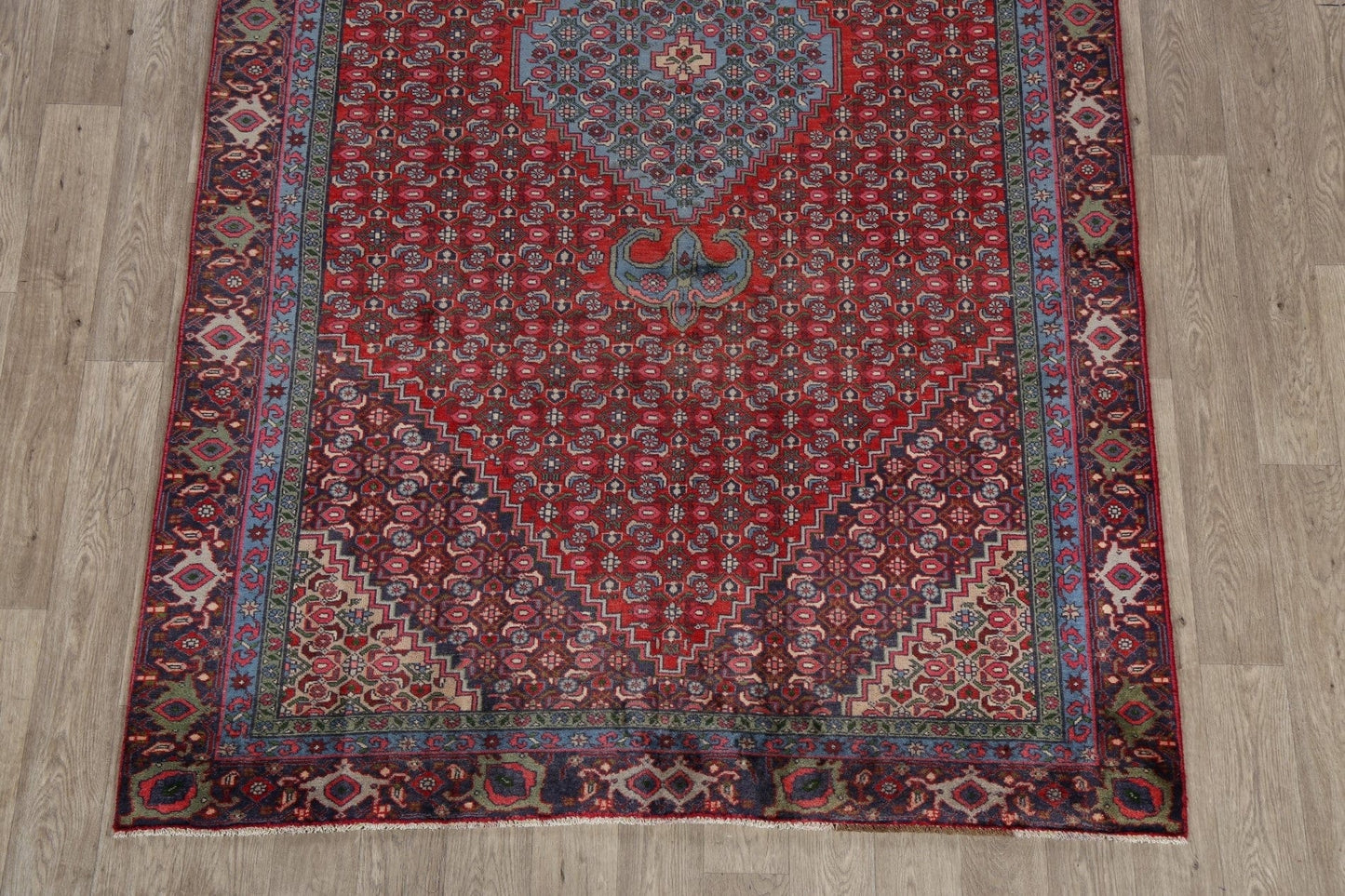 Geometric Red Ardebil Persian Area Rug 6x10
