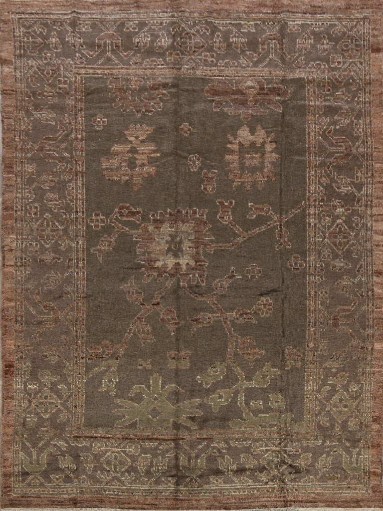 Geometric Oushak Turkish Area Rug 6x9