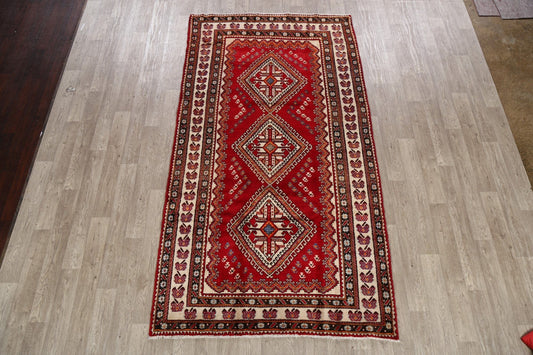 Geometric Red Bakhtiari Persian Area Rug 5x10