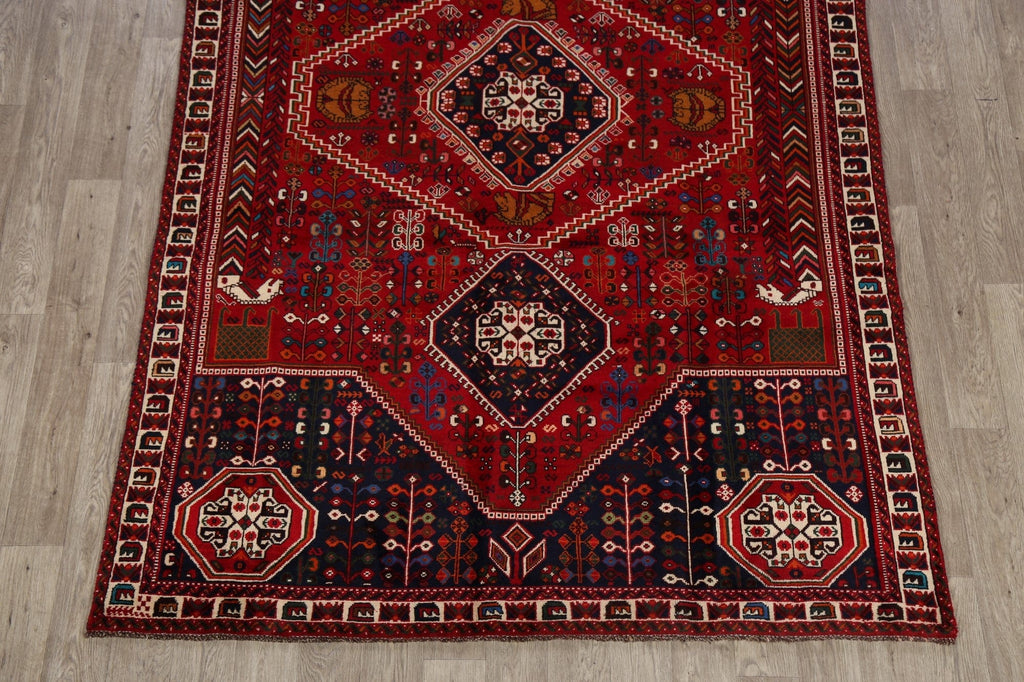 Vintage Tribal Geometric Abadeh Persian Area Rug 6x10
