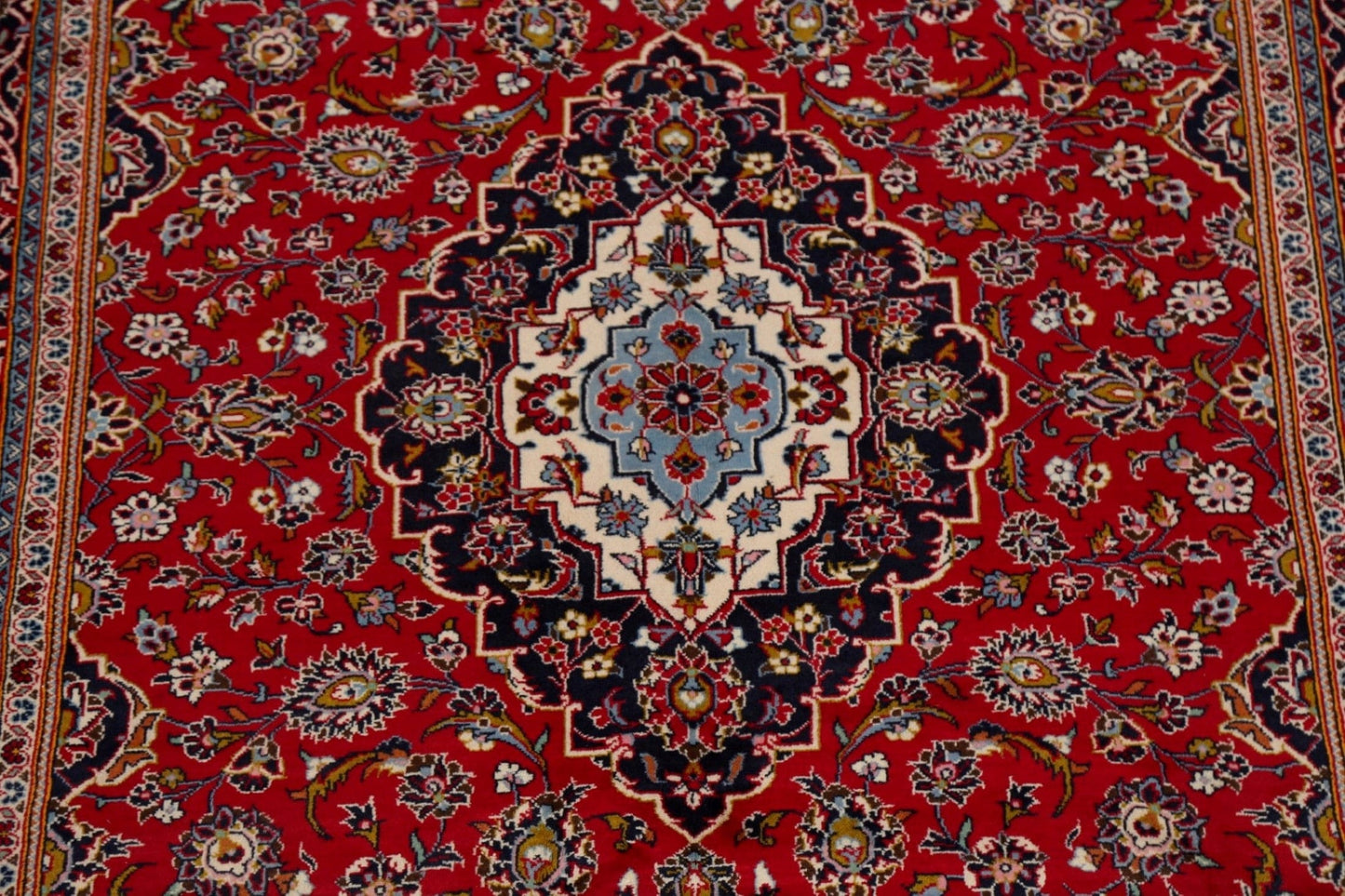 Traditional Floral Red Kashan Persian Area Rug 7x10