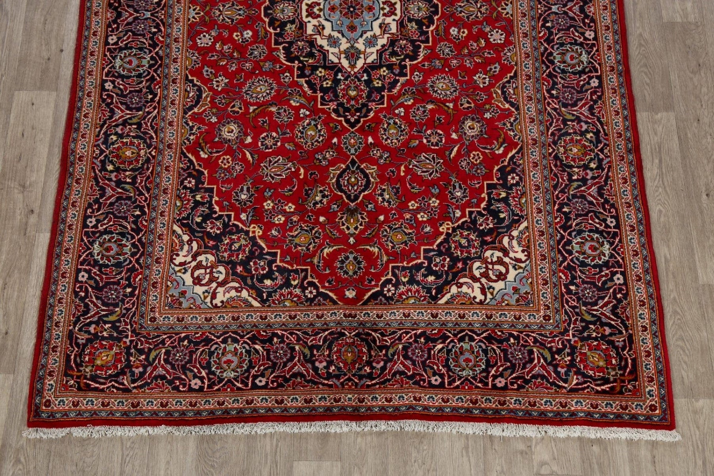 Traditional Floral Red Kashan Persian Area Rug 7x10