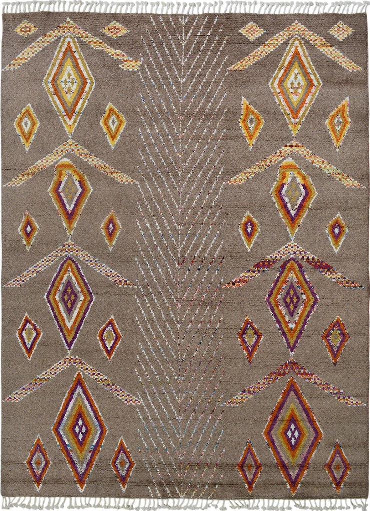 Brown Tribal Moroccan Oriental Area Rug 8x10