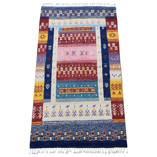 Tribal Patchwork Moroccan Area Rug 5x9