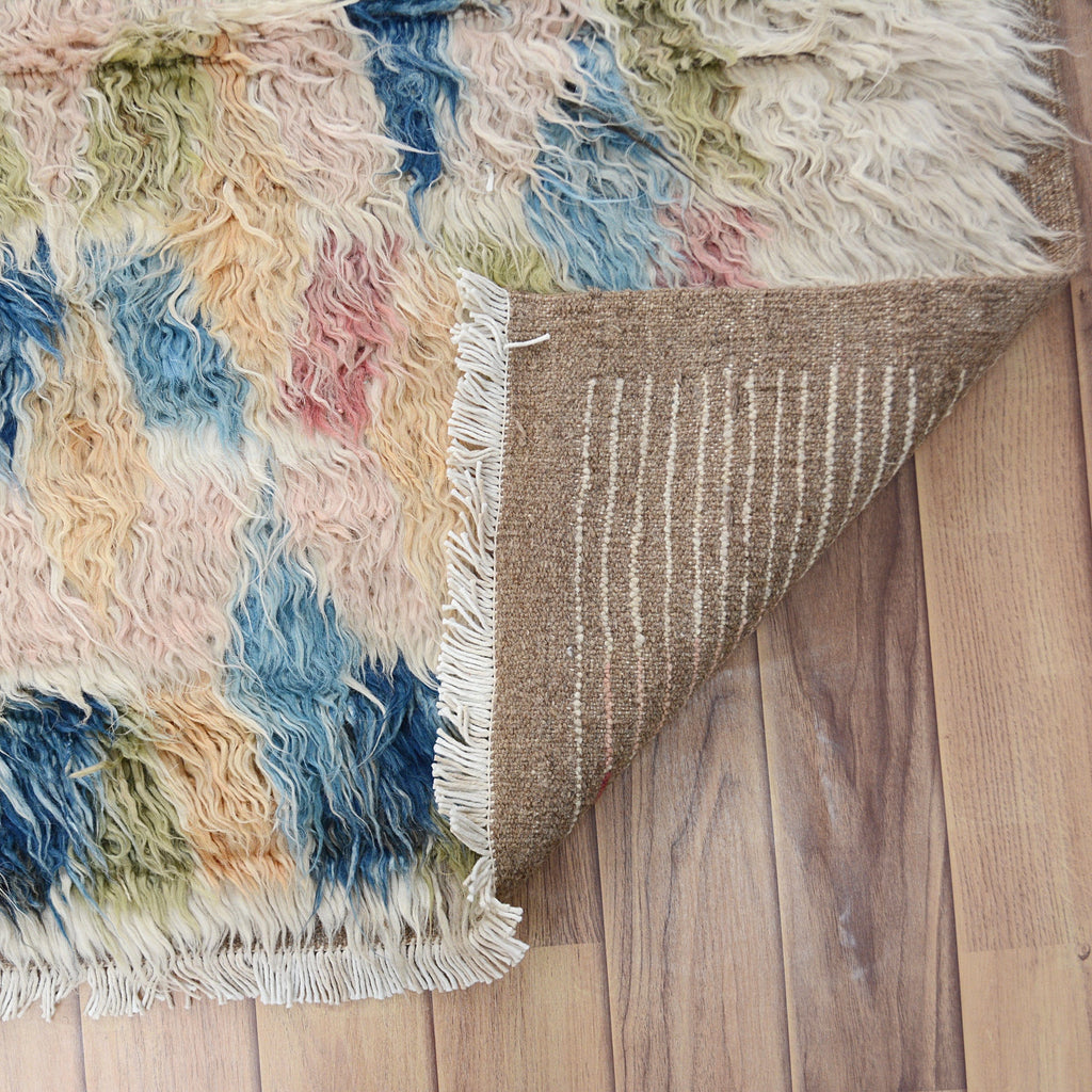 Modern Plush Shaggy Moroccan Area Rug 7x10