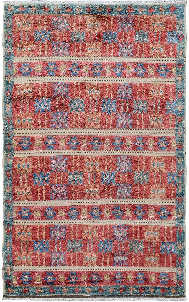 Geometric Plush Shaggy Moroccan Area Rug 6x10