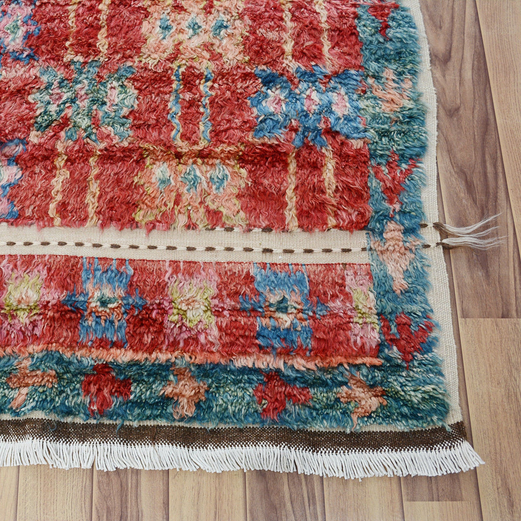 Geometric Plush Shaggy Moroccan Area Rug 6x10