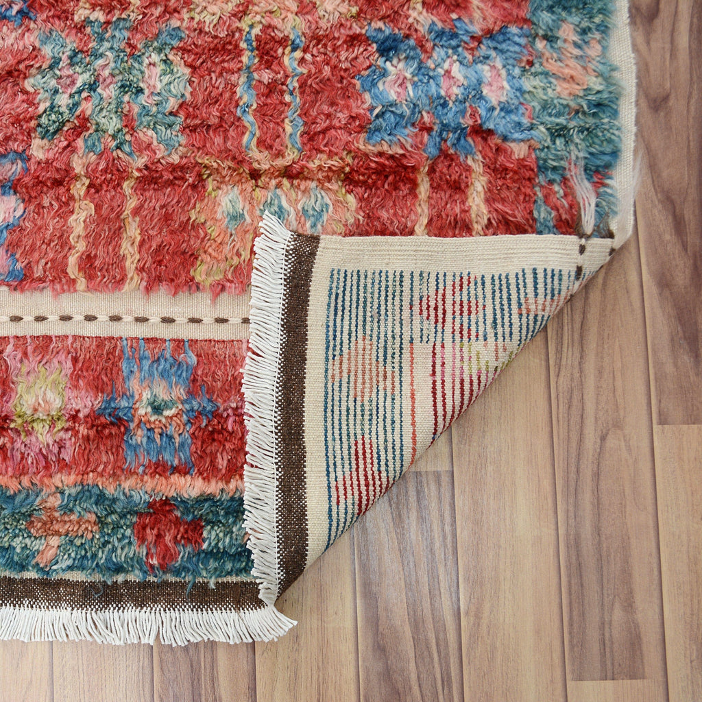 Geometric Plush Shaggy Moroccan Area Rug 6x10